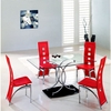Maze Clear Glass Table And 6 D215 Chairs