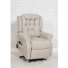 melsa fabric upholstered twin motor lift recliner chair in sand
