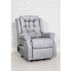 melsa fabric upholstered twin motor lift recliner chair in zinc