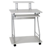Memory White Computer Desk/Trolley with CD Rack,  91743