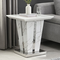 memphis gloss lamp table in vida marble effect with glass top