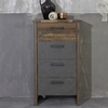 Merano Wooden Chest Of Drawers In Old Wood And Matera Grey