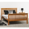 Merlin Wooden High Foot End Double Bed In Antique Pine