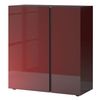 Mesa Chest Of Drawers In Graphite And Ruby Red High Gloss
