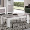 metz high gloss coffee table in white and grey marble effect