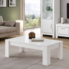 metz high gloss coffee table rectangular in white