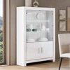 metz high gloss display cabinet 2 doors in white with led