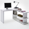 Michl High Gloss Finish Rotating Computer Desk In White