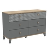 Mika Wooden Chest Of Drawers In Dark Grey Kronberg And Epur