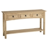 Minoris Console Table In Light Pine With 3 Drawers And Shelf
