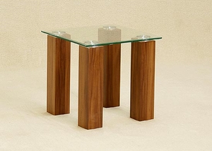 Mirage Lamp Table In Clear Glass Top