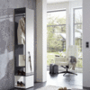 Mission Hallway Coat And Shoe Storage With Mirror In Anthracite