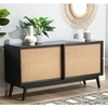 mixco wooden sideboard with 2 sliding doors in black