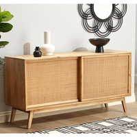 mixco wooden sideboard with 2 sliding doors in natural