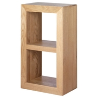 Modals Wooden Display Stand In Light Solid Oak With 1 Shelf
