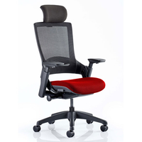 Molet Black Back Headrest Office Chair With Bergamot Cherry Seat