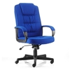 Moore Fabric Executive Office Chair In Blue With Arms