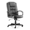 moore leather executive office chair in black with arms