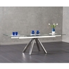 Morgan Extendable Dining Table Rectangular In Clear Glass