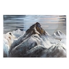 mountain 3d picture canvas wall art in silver and grey