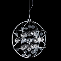 Muni Wall Hung Large Pendant Light In Chrome