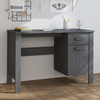 Naaji Pine Wood Laptop Desk With 1 Door 1 Drawer In Dark Grey