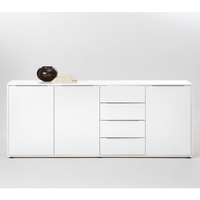 Nala Sideboard In White High Gloss With 3 Doors And 4 Drawers
