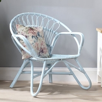 nanding rattan accent armchair in blue