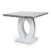 Neville Gloss Marble Effect Square Dining Table With White Base