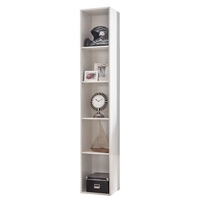 New Tork Tall Wooden Shelving Unit In White