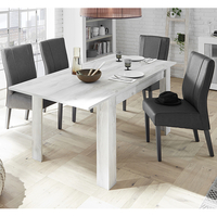 Nitro Extending White Pine Dining Table With 6 Miko Chairs