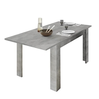 nitro extending wooden dining table in cement effect