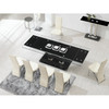 Nitro Large Rectangle Extending Glass Dining Table And 8 Chairs
