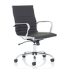 nola leather medium back executive office chair in black