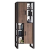 north wooden display cabinet tall with 2 doors in okapi walnut