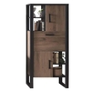 north wooden display cabinet tall with 3 doors in okapi walnut