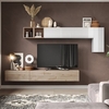 olisa wall hung high gloss entertainment unit in bronze mercure