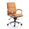 olney bonded leather office chair in tan with medium back