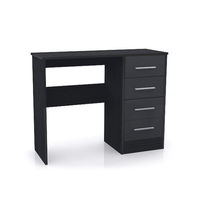 Ontario Study Desk with 4 Drawers High Gloss Finish In Black