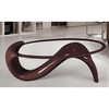 Panama Glass Top Coffee Table With Brown Base