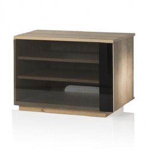 Parisian Modern TV Stand In Oak With Glass Door