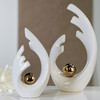 Pearl Sculpture In White With Copper Coloured Ball