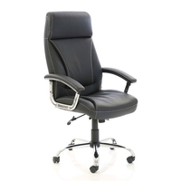 penza leather executive office chair in black