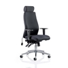 Penza Office Chair In Black With Headrest And Arms