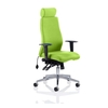 Penza Office Chair In Myrrh Green With Adjustable Arms