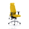 Penza Office Chair In Senna Yellow With Adjustable Arms