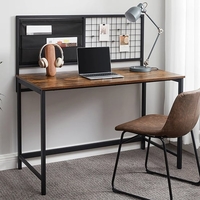 Peoria Computer Desk With Inspiration Grid In Rustic Brown