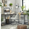Peoria Corner Wooden Computer Desk In Rustic Brown