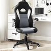 Perris Polyurethane Home And Office Chair In Black And Grey