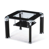 Phoenix Black Glass Side Table